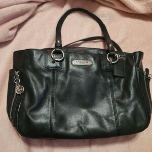 Black Leather Coach purse.